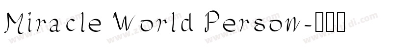 Miracle World Person字体转换